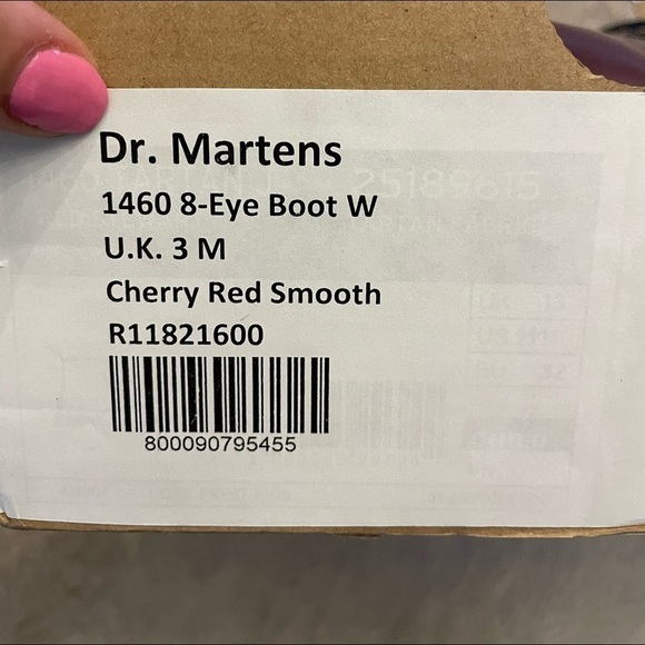 Dr. Marten 1460 8-Eye Boot in Cherry Red NEW - Picture 4 of 7